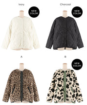 可水洗雙面穿鋪棉菱格外套