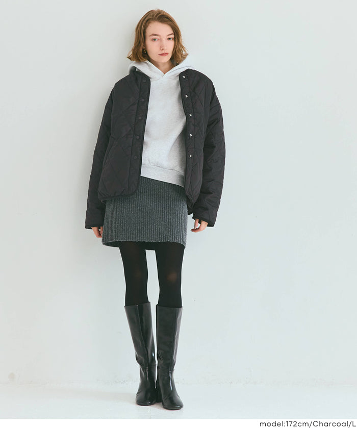 可水洗雙面穿鋪棉菱格外套