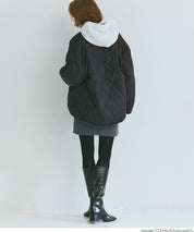 可水洗雙面穿鋪棉菱格外套