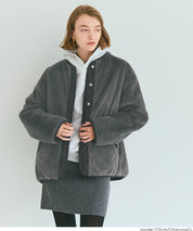 可水洗雙面穿鋪棉菱格外套