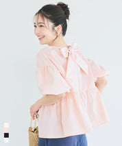 後蝴蝶結澎袖挺感娃娃上衣