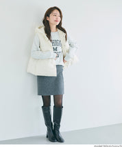 可水洗 連帽荷葉中棉背心