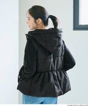 可水洗 連帽荷葉中棉背心