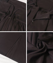 斜紋荷葉邊吊帶洋裝