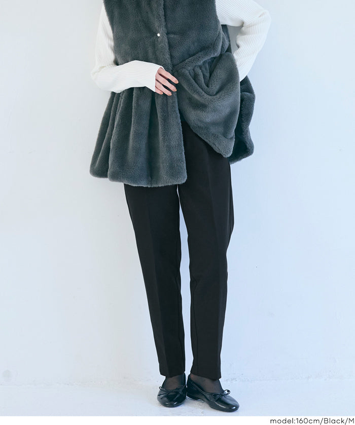 內刷毛美腿高腰錐形褲