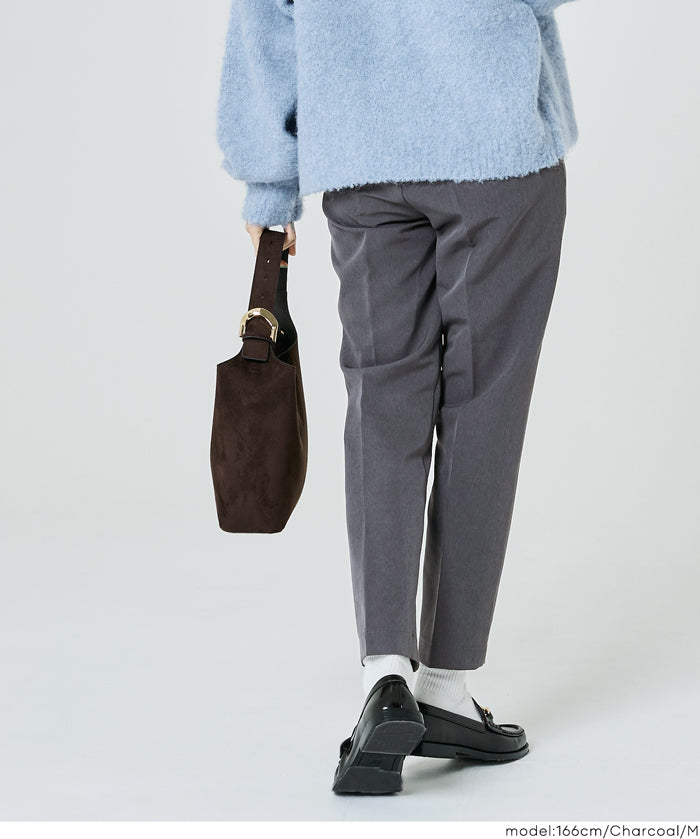 內刷毛美腿高腰錐形褲