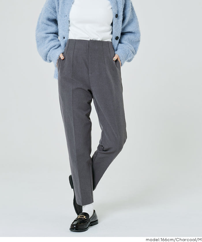 內刷毛美腿高腰錐形褲