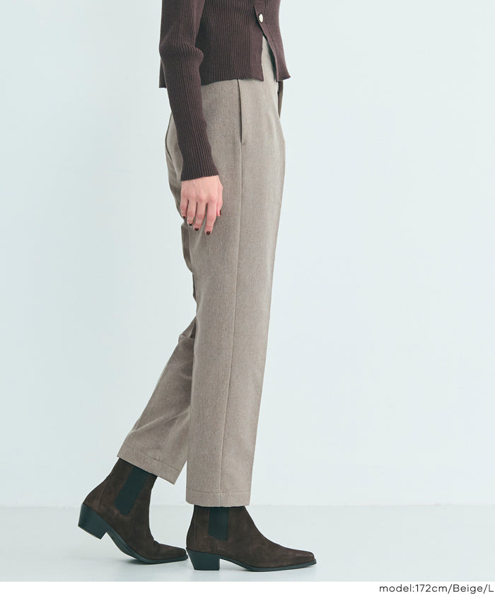 內刷毛美腿高腰錐形褲