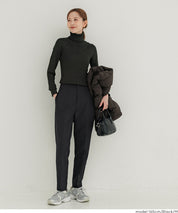 內刷毛美腿高腰錐形褲