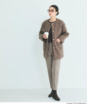 內刷毛美腿高腰錐形褲