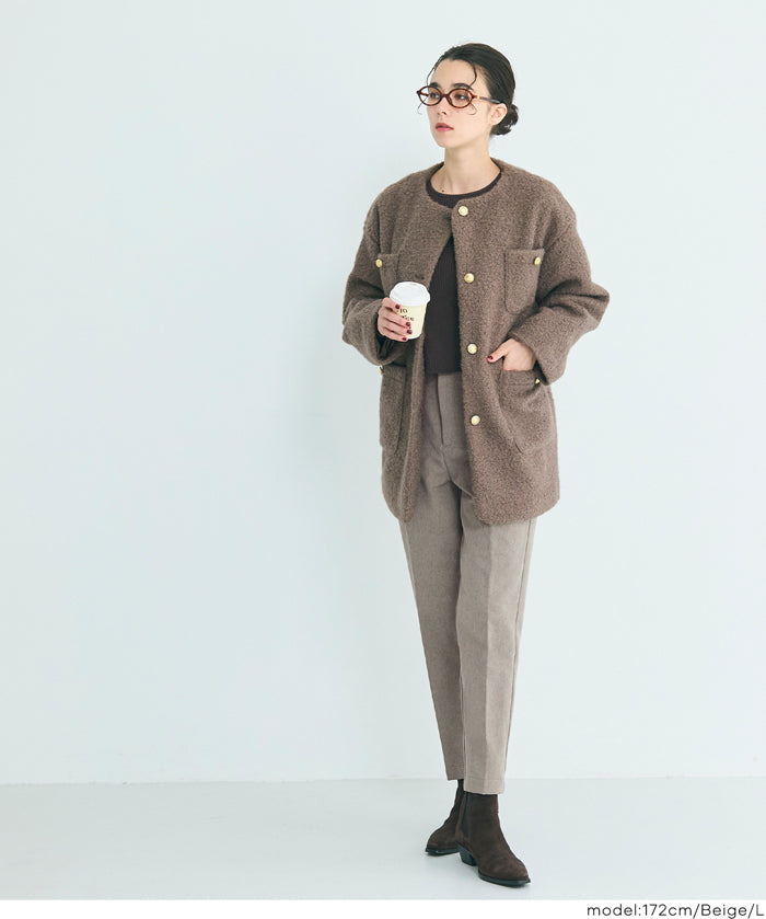 內刷毛美腿高腰錐形褲