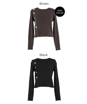 金釦設計感針織上衣