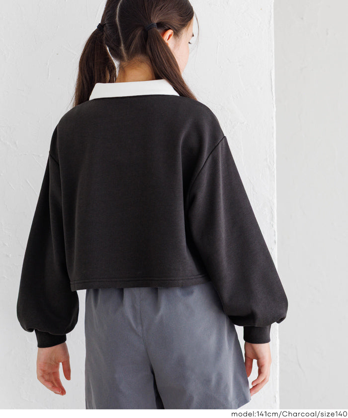 童裝 POLO領大學T