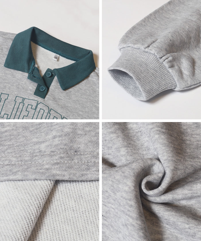 童裝 POLO領大學T