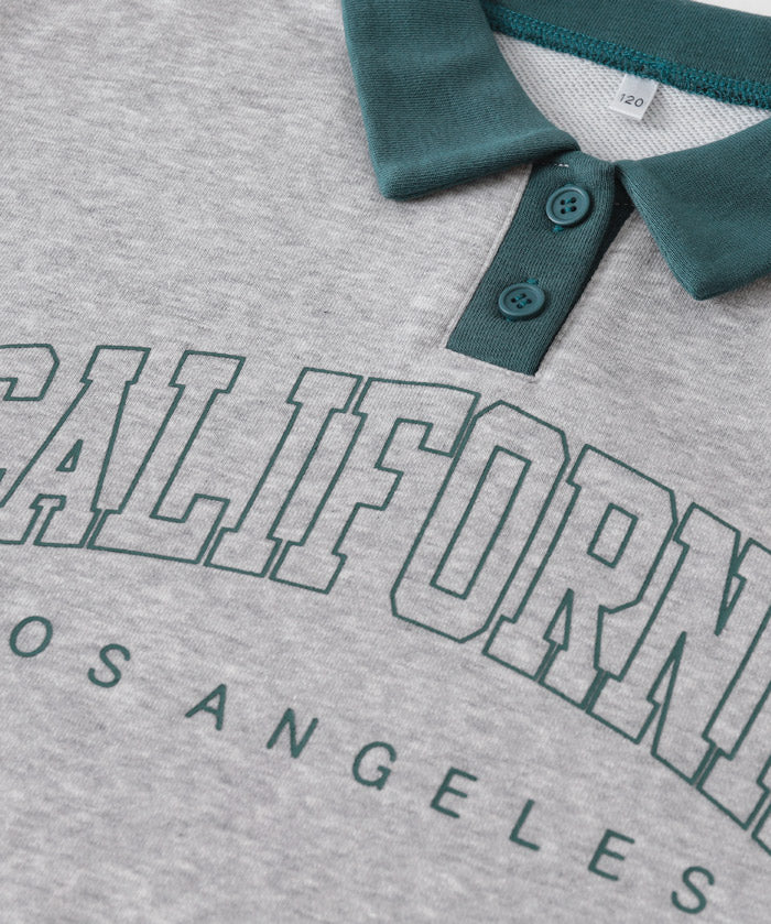 童裝 POLO領大學T