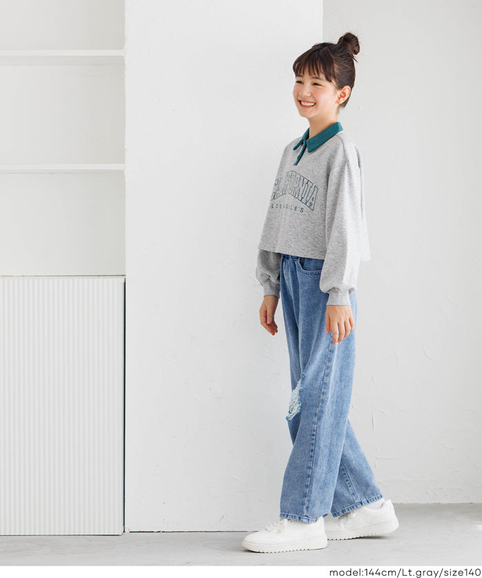 童裝 POLO領大學T