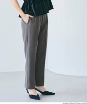 3D彈性美腿高腰錐形西裝褲