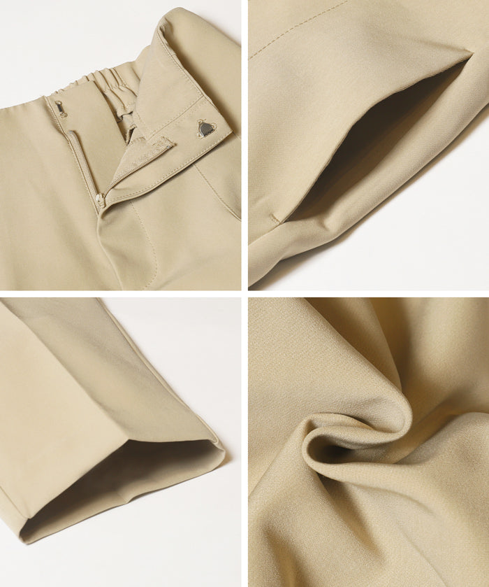 3D彈性美腿高腰錐形西裝褲