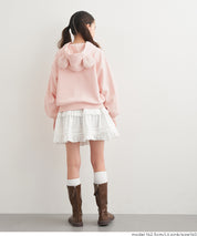 童裝 內刷毛熊耳連帽大學T