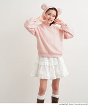 童裝 內刷毛熊耳連帽大學T