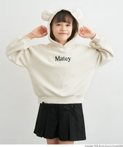 童裝 內刷毛熊耳連帽大學T