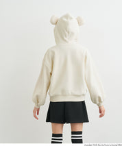 童裝 內刷毛熊耳連帽大學T