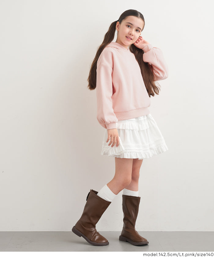 童裝 內刷毛熊耳連帽大學T