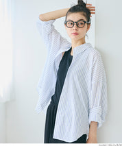 輕柔棉質寬鬆長袖襯衫