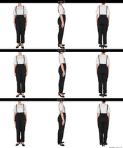 腰部抽皺吊帶褲