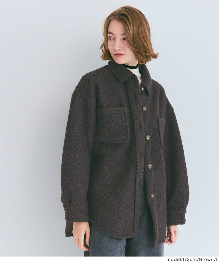 泰迪絨寬版外套