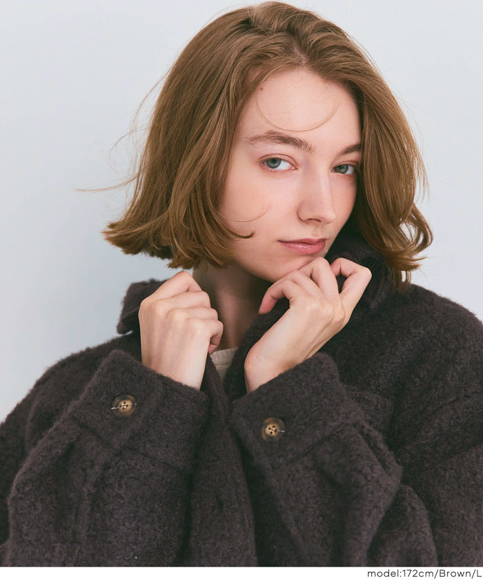 泰迪絨寬版外套