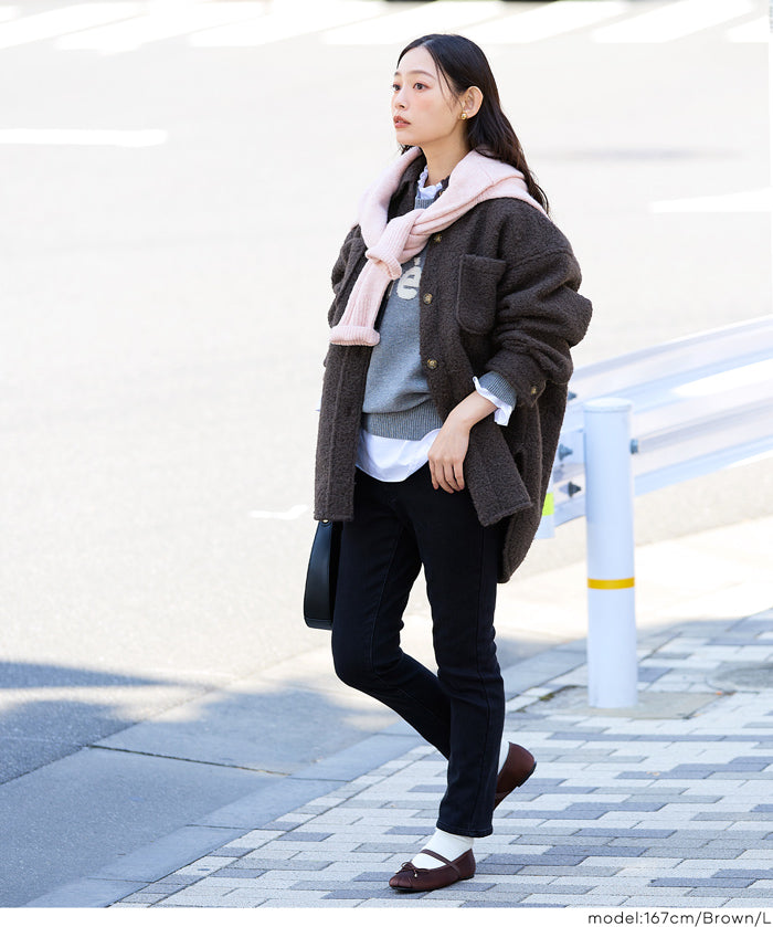 泰迪絨寬版外套