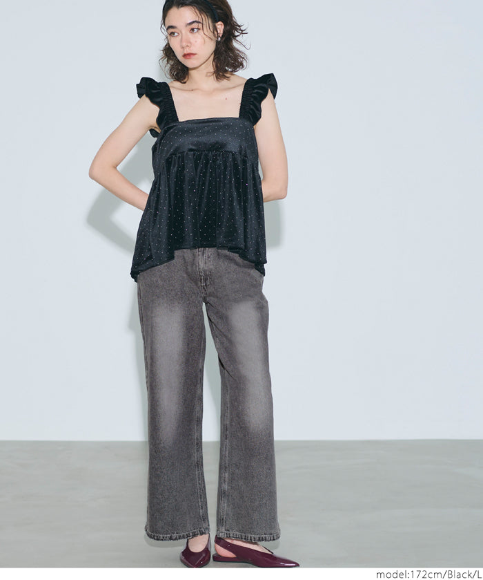 低腰寬版牛仔褲