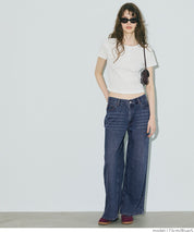 低腰寬版牛仔褲