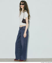 低腰寬版牛仔褲