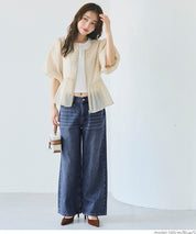 低腰寬版牛仔褲