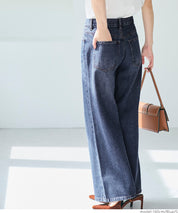 低腰寬版牛仔褲