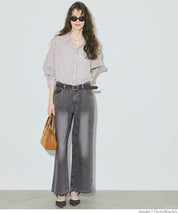 低腰寬版牛仔褲