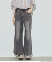 低腰寬版牛仔褲