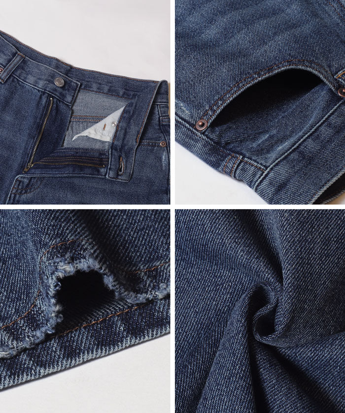 低腰寬版牛仔褲