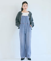 牛仔細肩吊帶連身褲