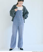 牛仔細肩吊帶連身褲