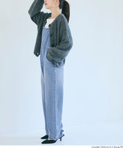 牛仔細肩吊帶連身褲