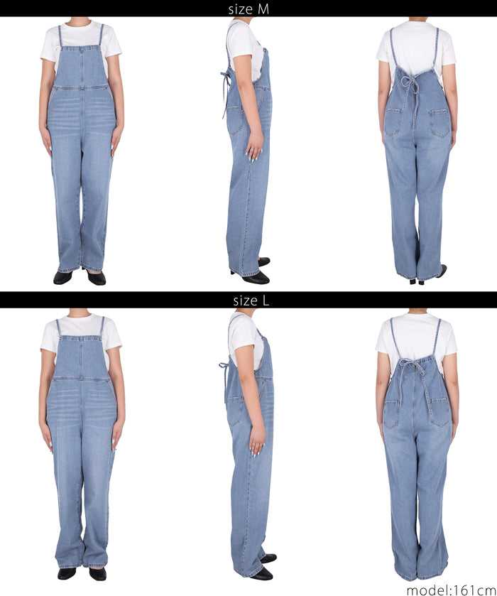 牛仔細肩吊帶連身褲