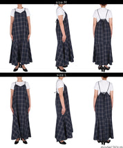 格紋吊帶連身裙