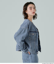 牛仔短版外套