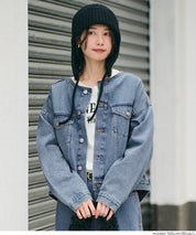 牛仔短版外套
