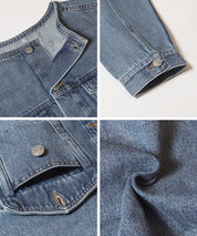 牛仔短版外套