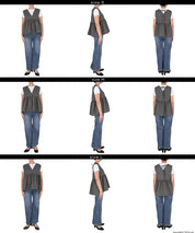 人字紋荷葉邊背心