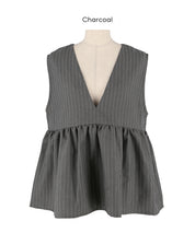 人字紋荷葉邊背心